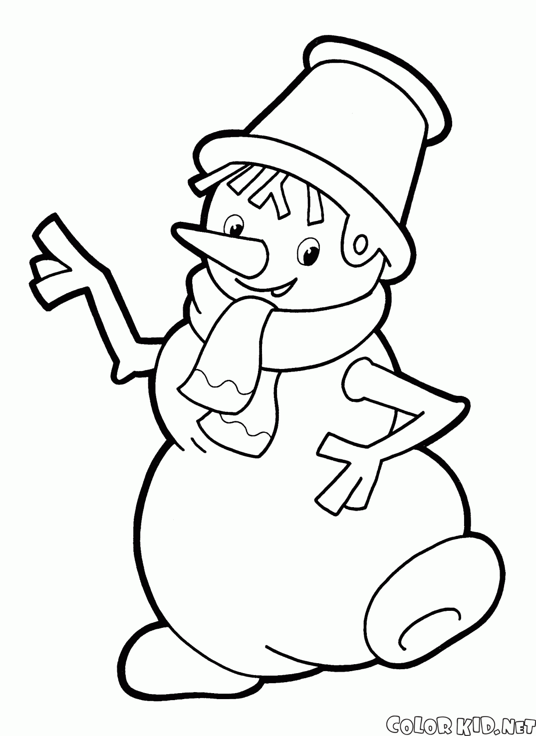dancing snowman coloring pages - photo #26