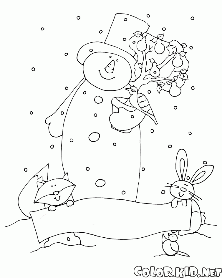 dancing snowman coloring pages - photo #27