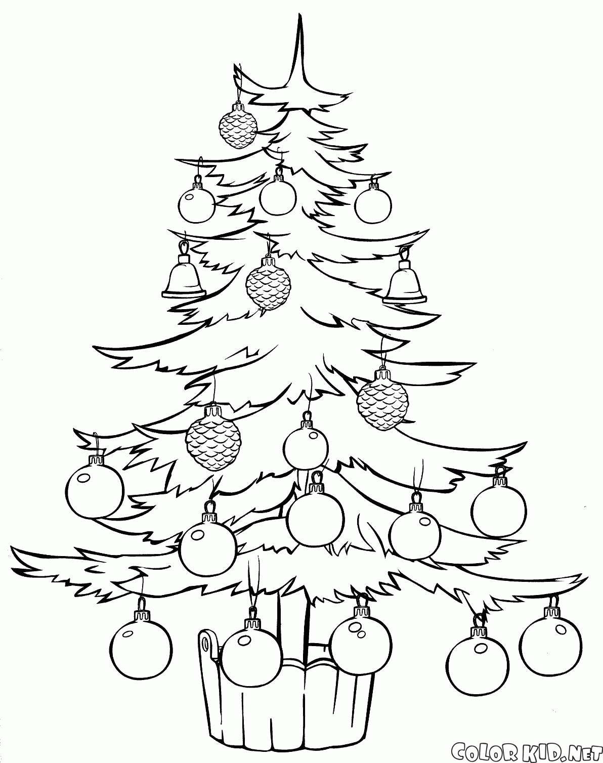 Coloring pages Christmas trees