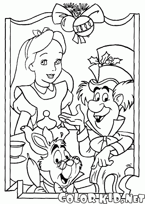 Coloring page - Disney New Year