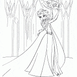 Coloring page - The Princess and the Peacock