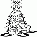 Coloring page - Christmas trees