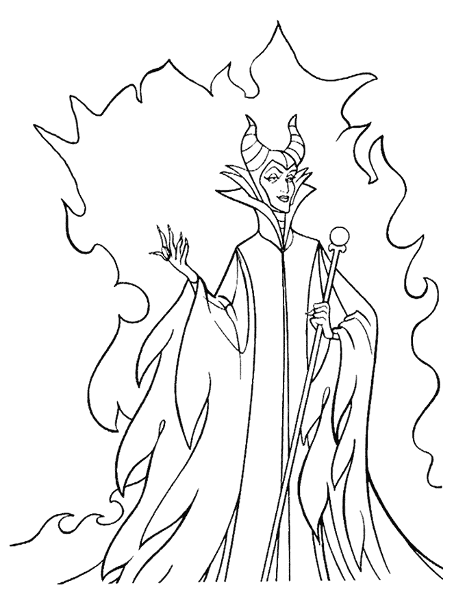 Coloring page - Witch Maleficent