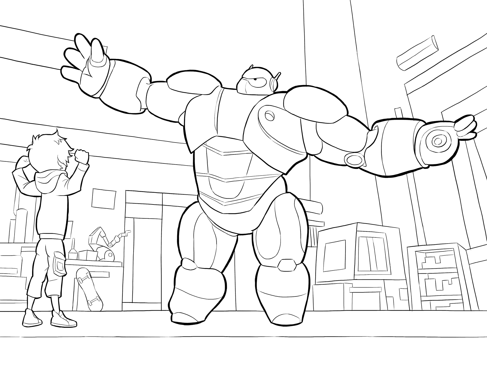 Coloring page - Baymax updated