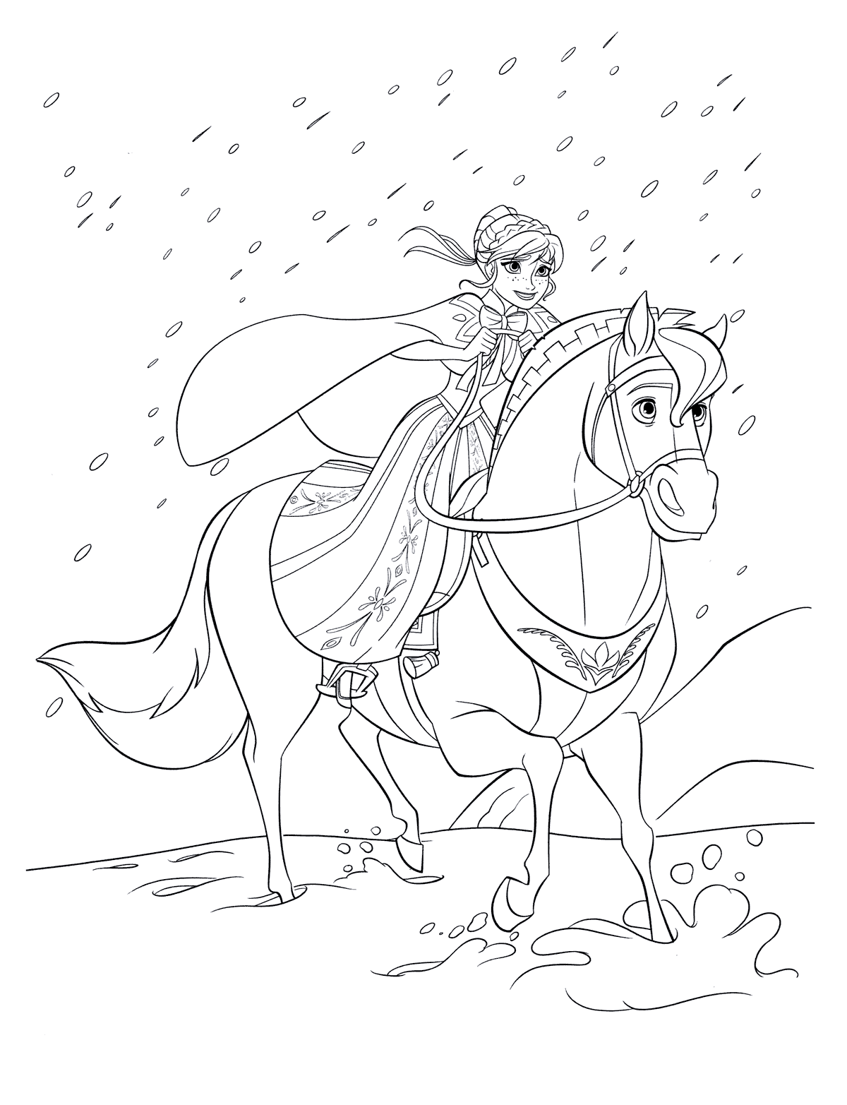 Download Coloring page - Anna Cold Heart