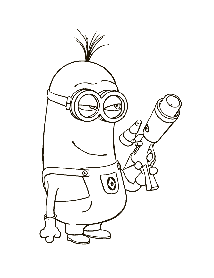Coloring page - Warrior minion