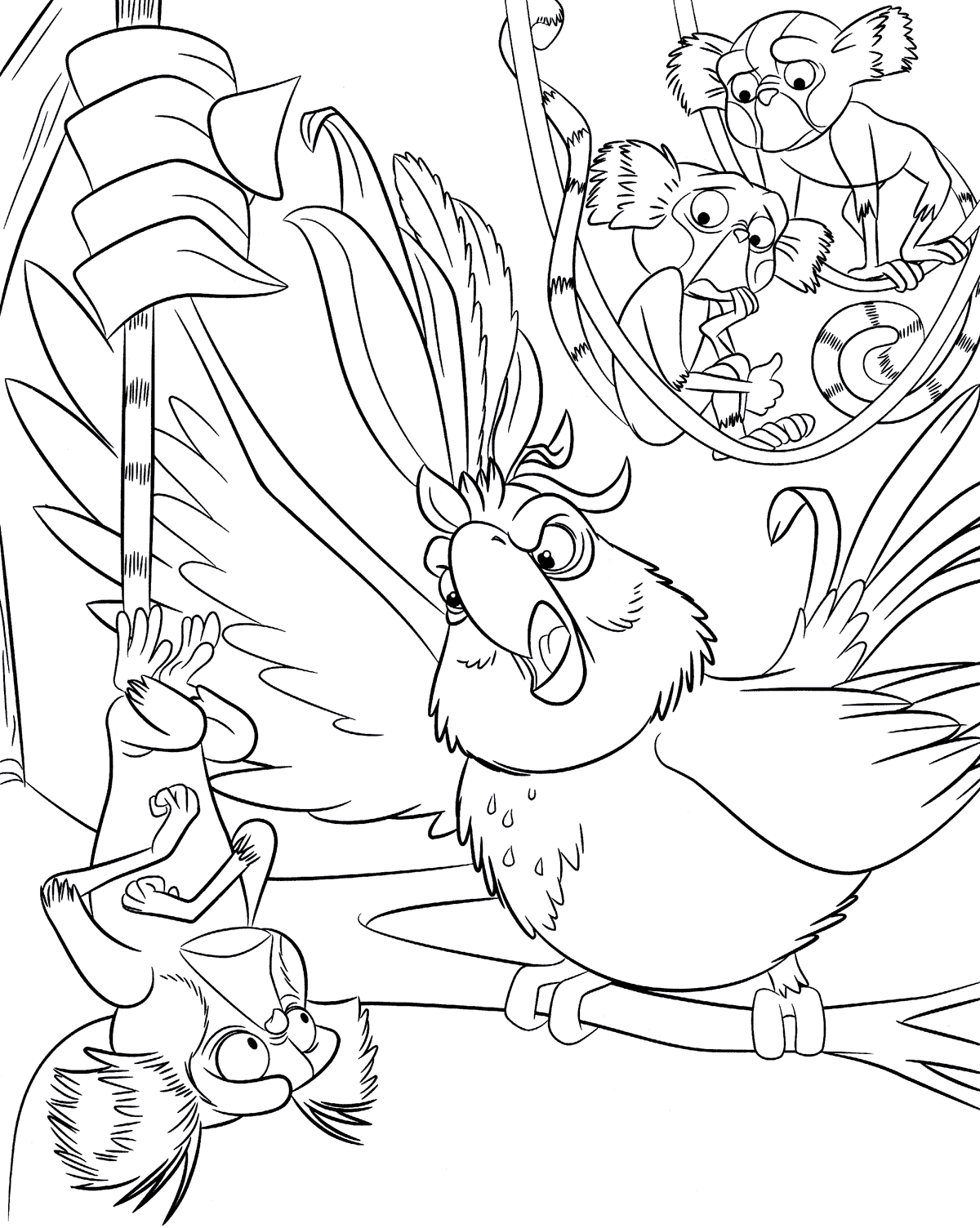 Coloring page - Funny monkey