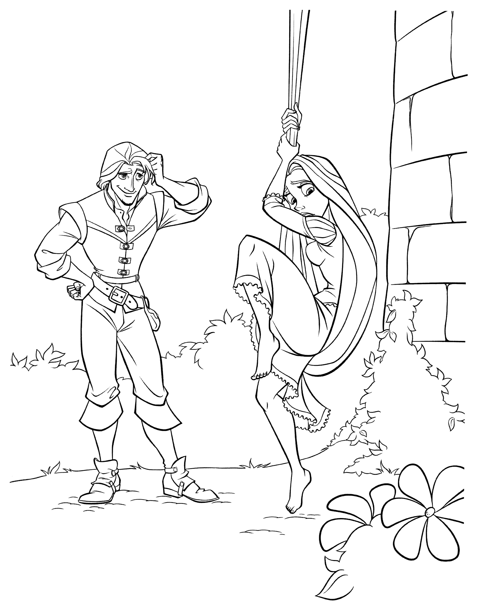 Coloring page - Descent Rapunzel