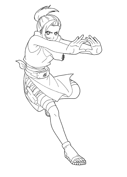 Coloring page - Ino Yamanaka