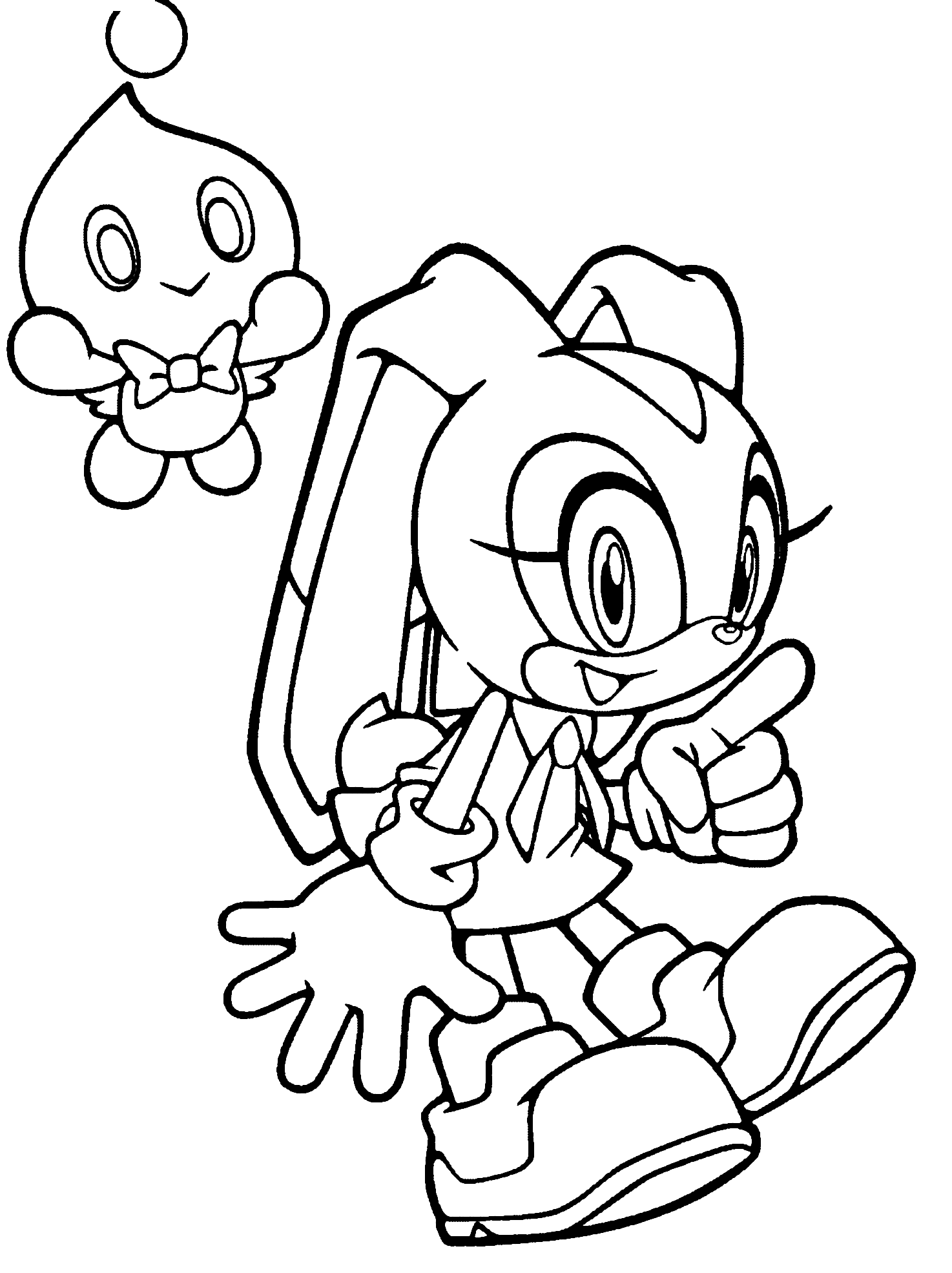 Coloring page - Cream the Rabbit
