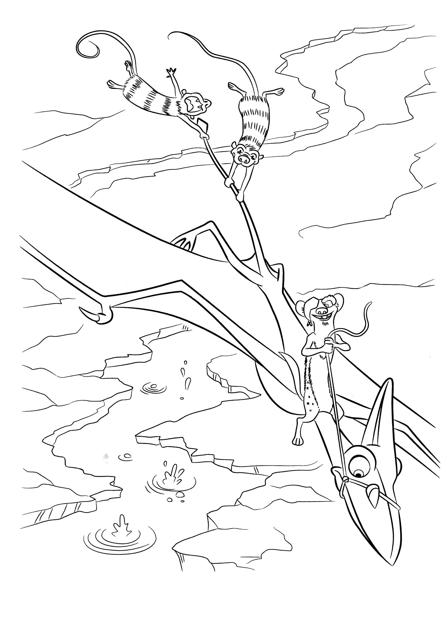 You can download and print out the coloring pages for kids Buck and opossum...