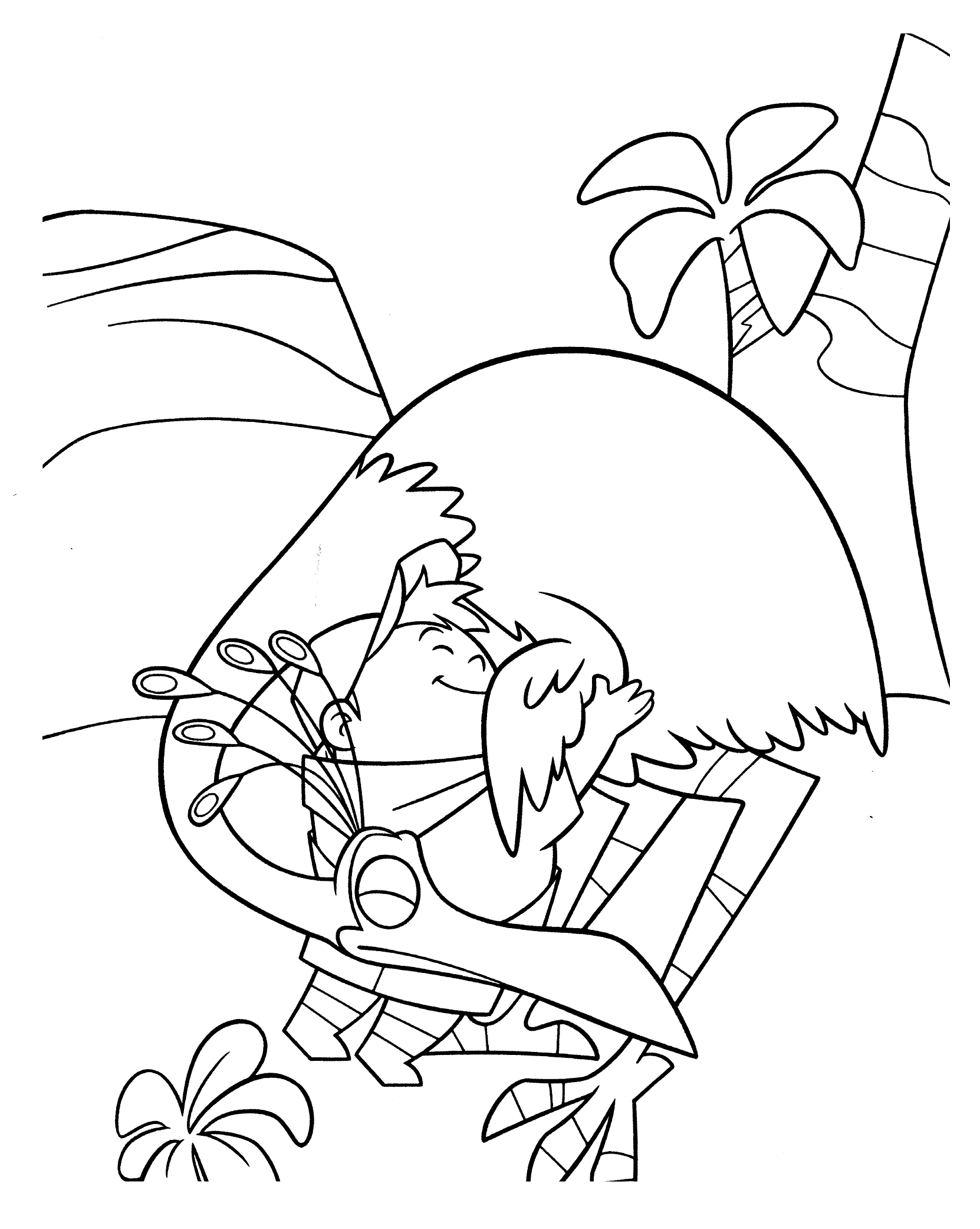 Coloring page - Russell and Bird