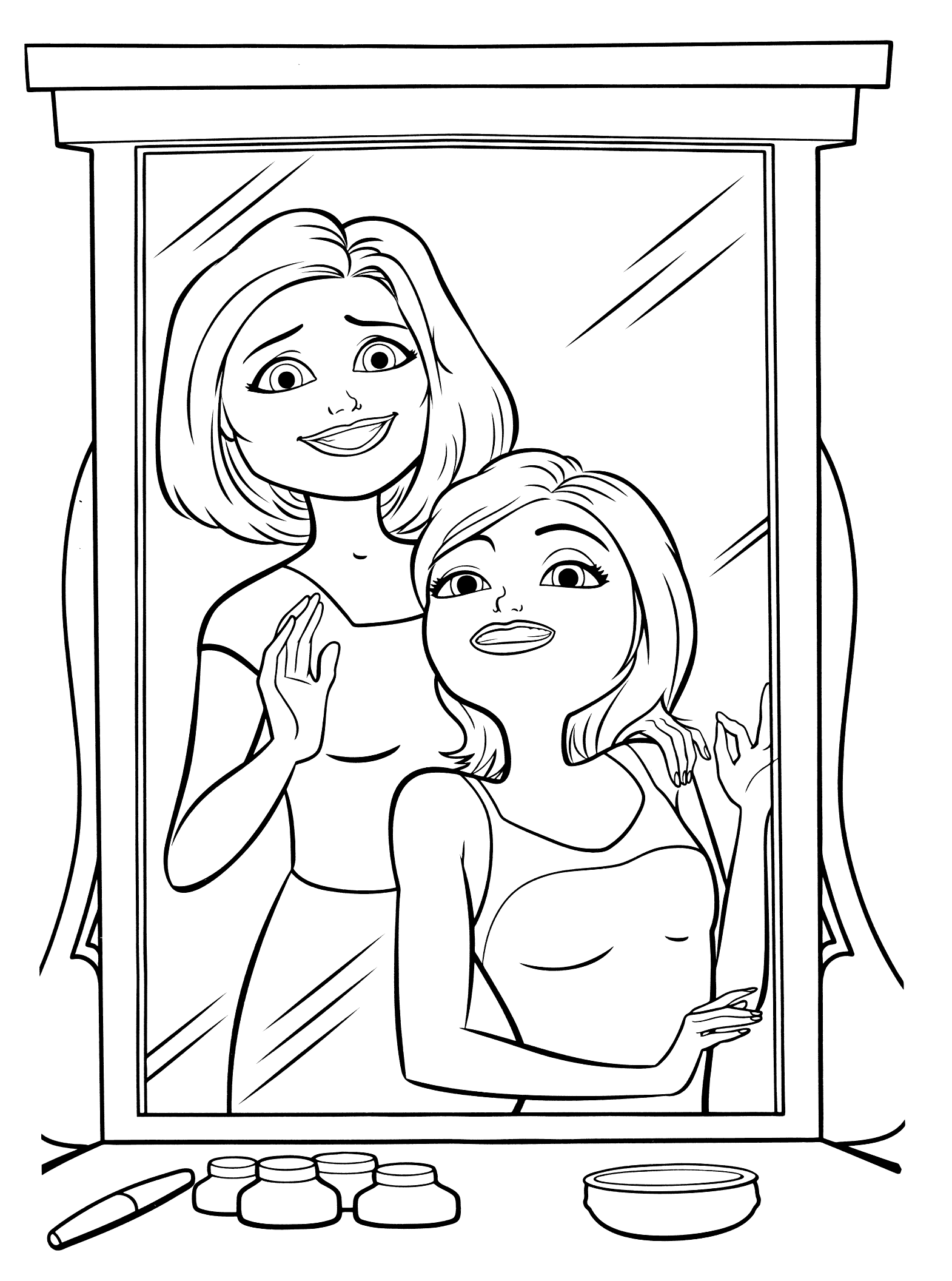 Download Coloring page - Mom and Susan