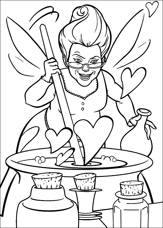 Coloring page - Fairy godmother
