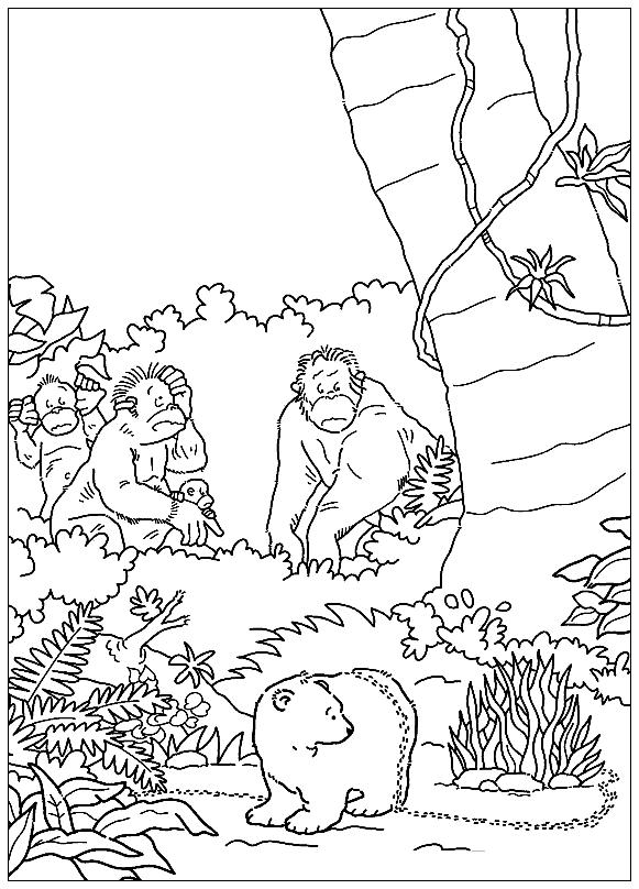 Coloring page - Lars and ants