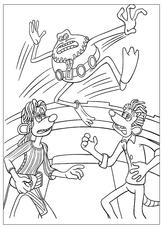 Coloring page - Toad, Rita and Roddy