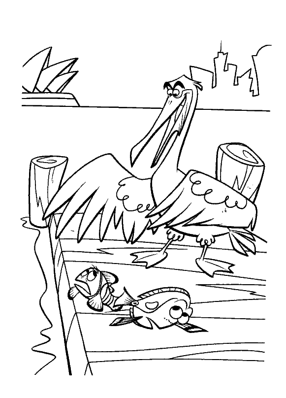 Download Coloring page - Heron hunting