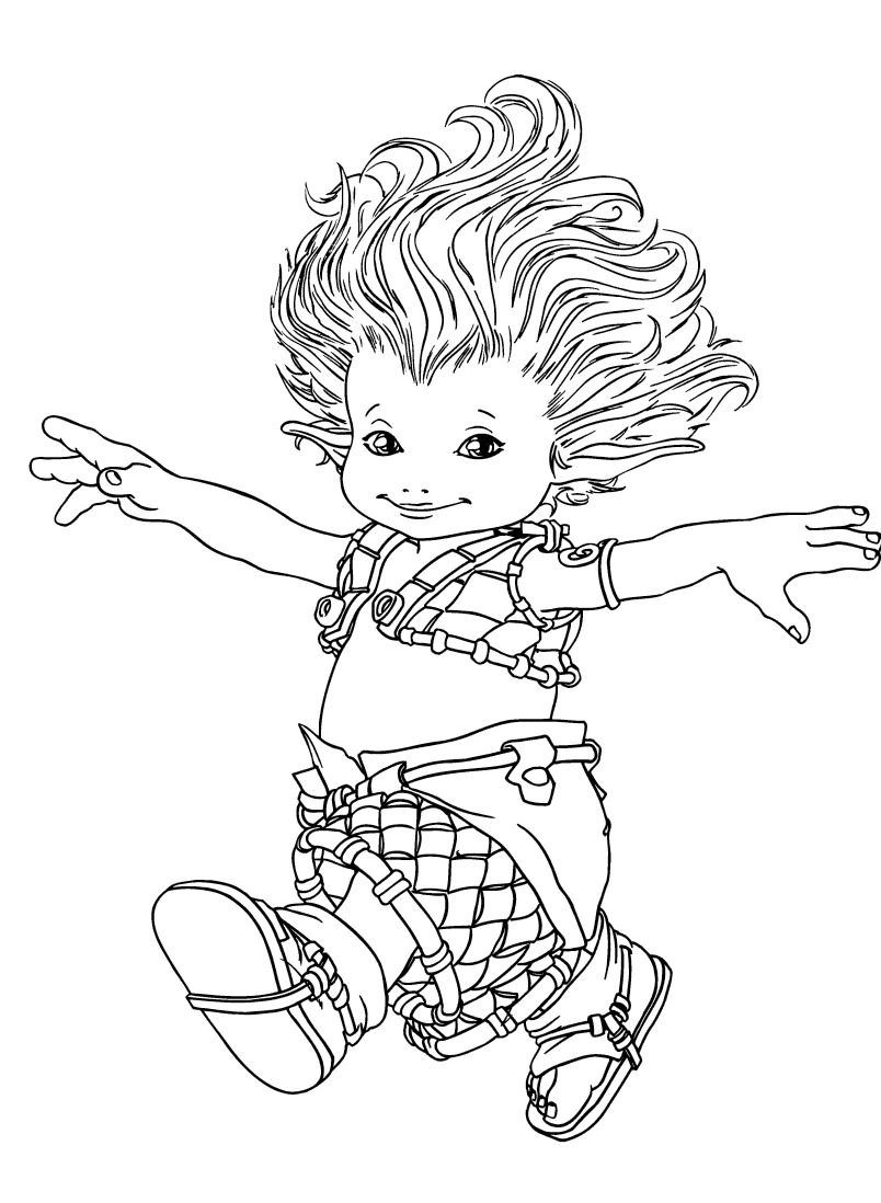 Download Coloring page - Betameche dancing