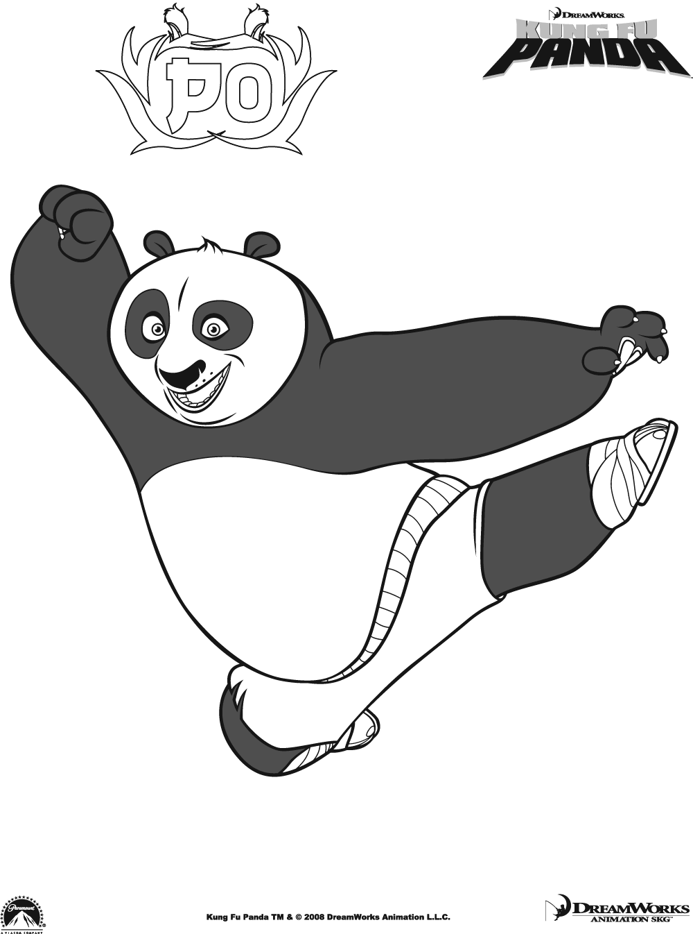 Coloring page - Kung Fu Panda