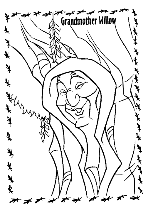 Coloring page - Grandmother Willow