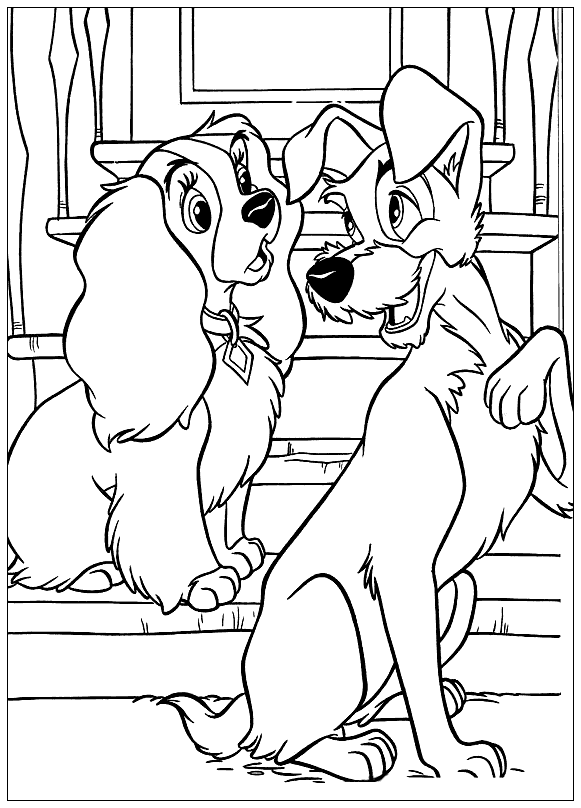 Coloring page - Communication of true friends