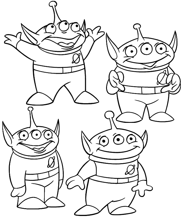 Coloring page - Toys-aliens