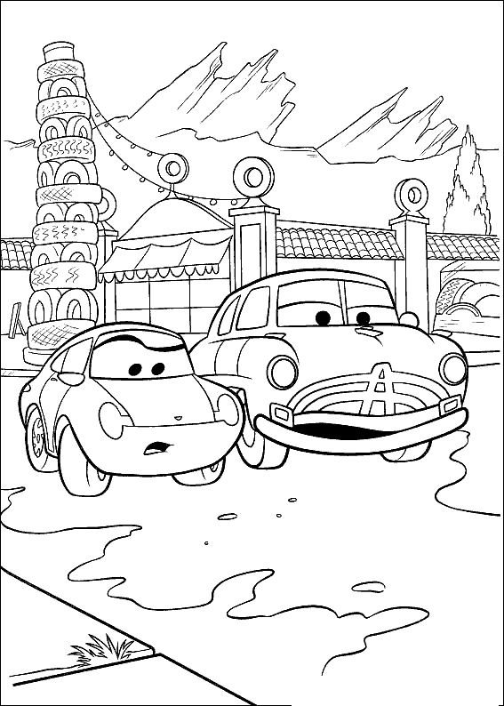 Coloring page - Sally and Hudson