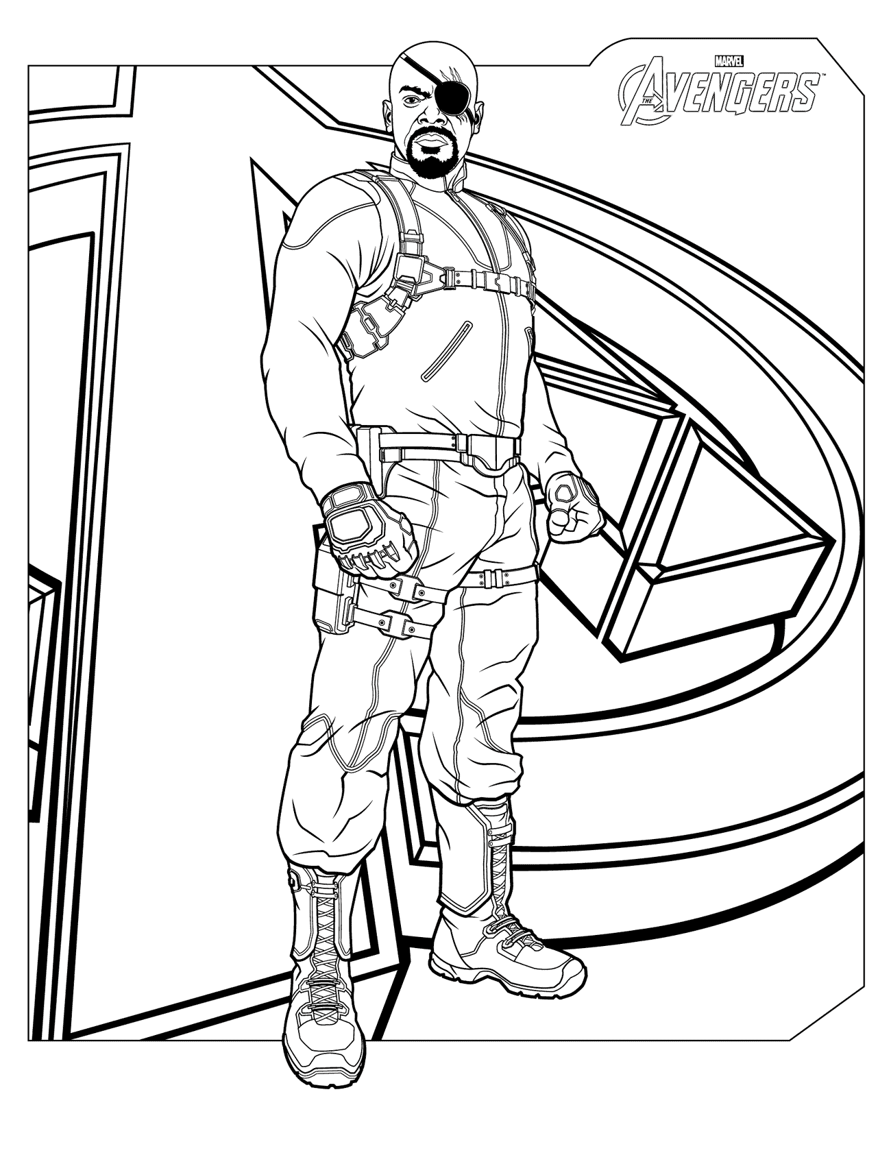 Coloring page - Nick Fury