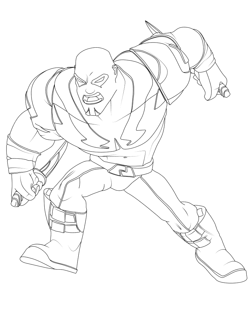 Coloring page - Drax is furious