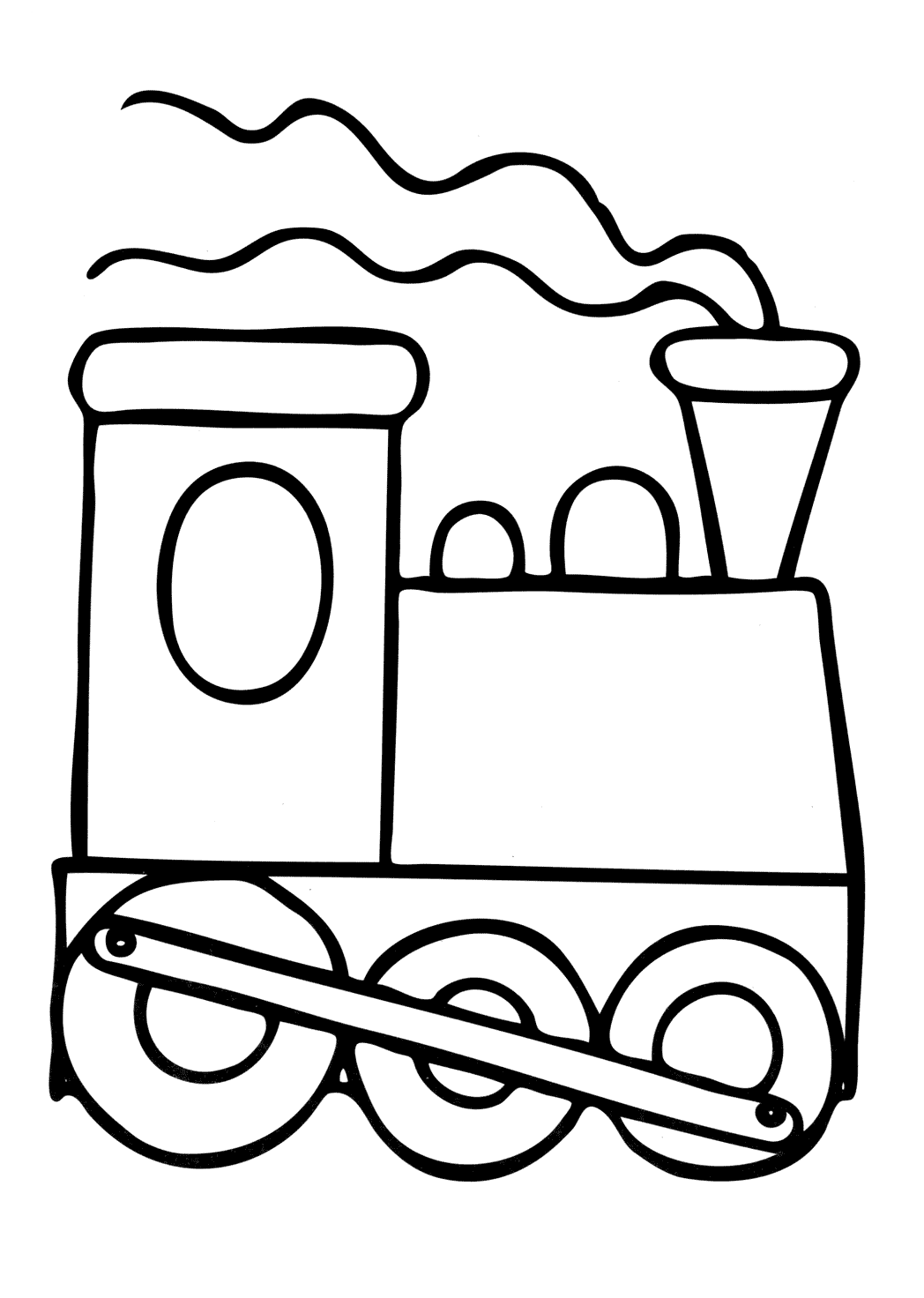 Coloring page - Steam locomotive