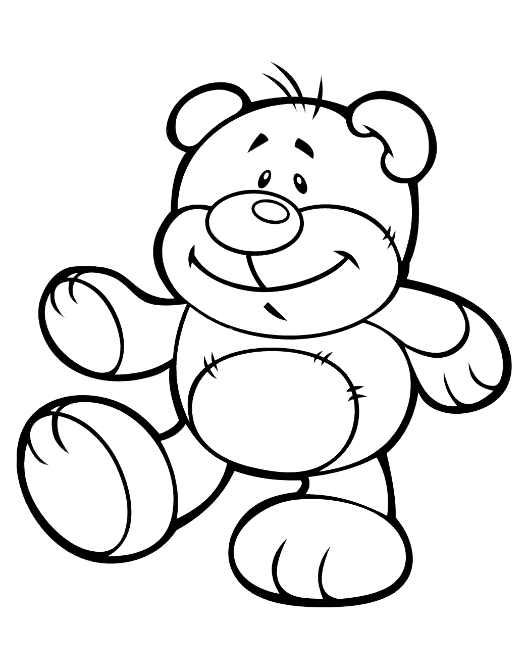 Coloring page   Teddy bear