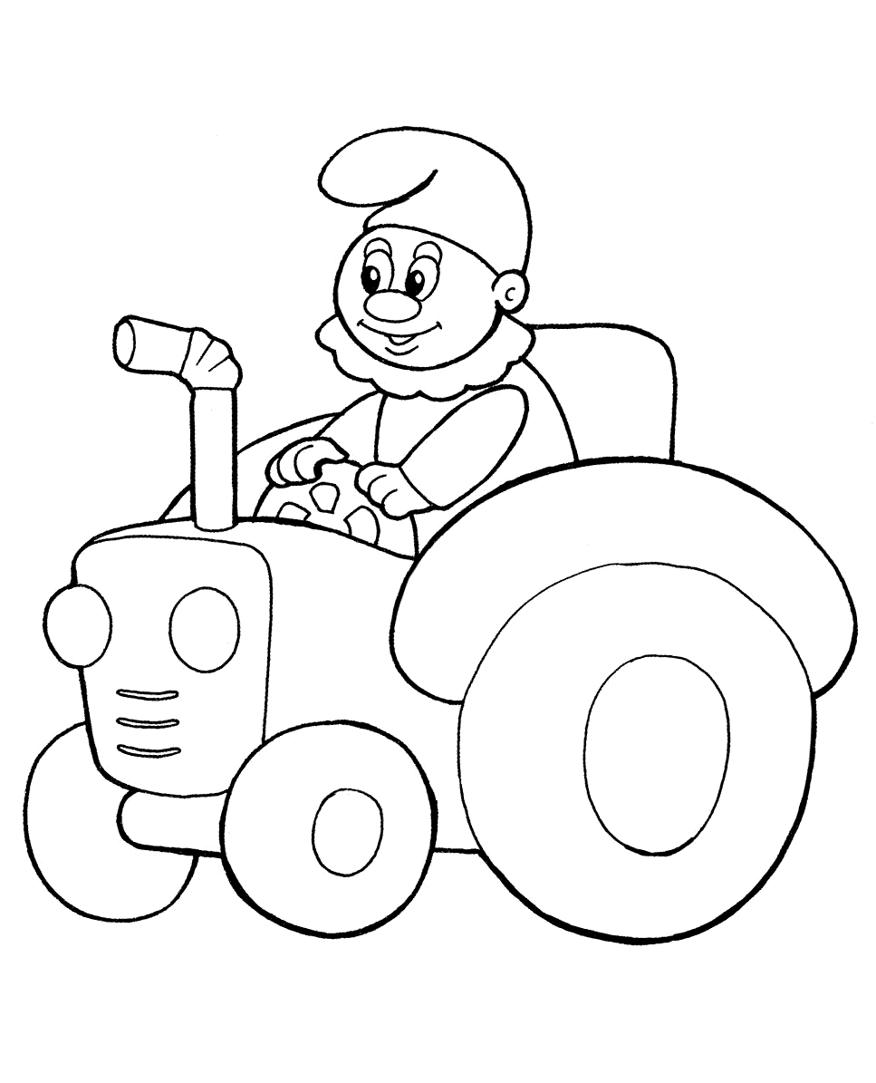 Coloring page - The toy tractor