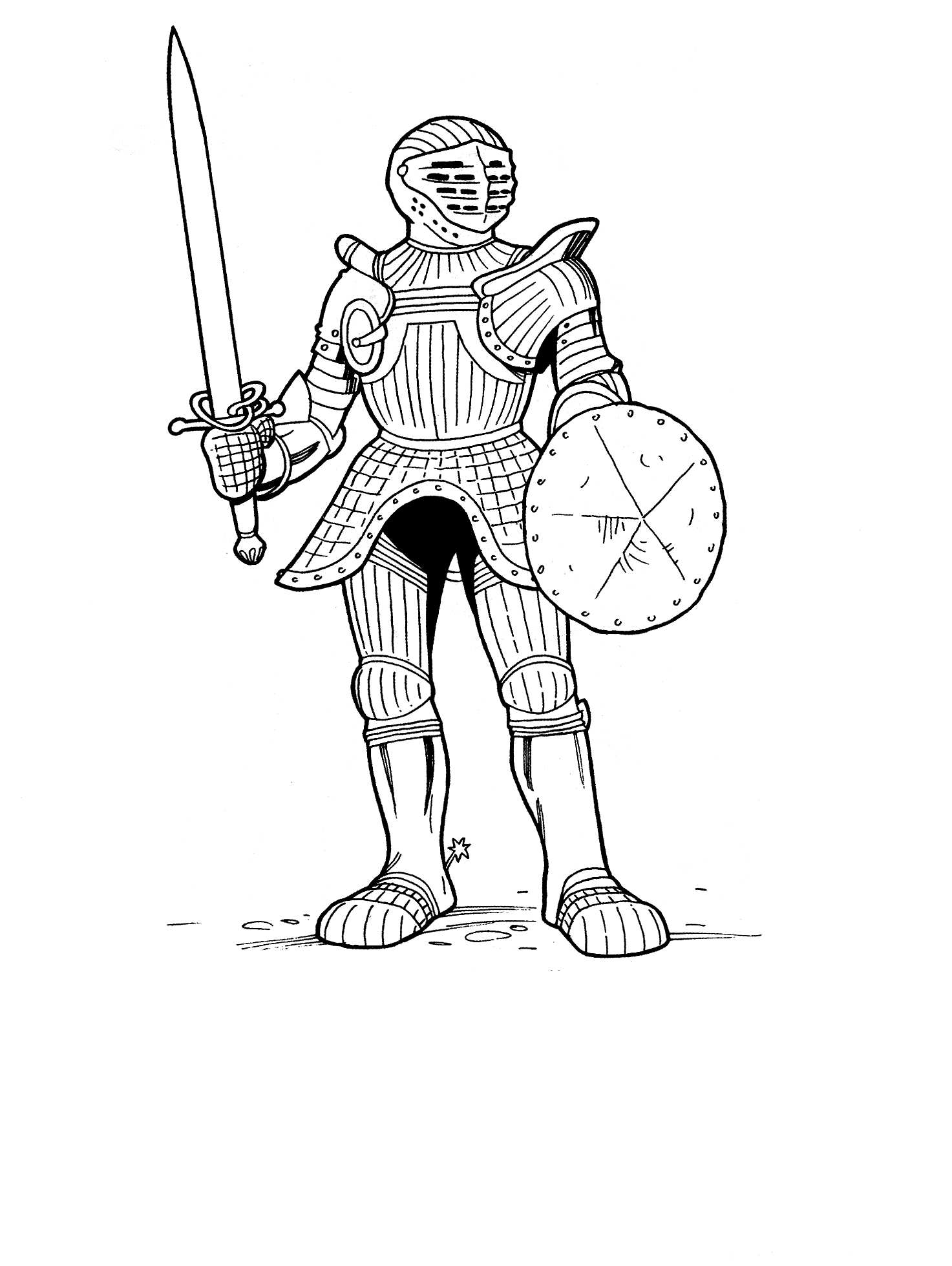 Coloring page - Armored Knight