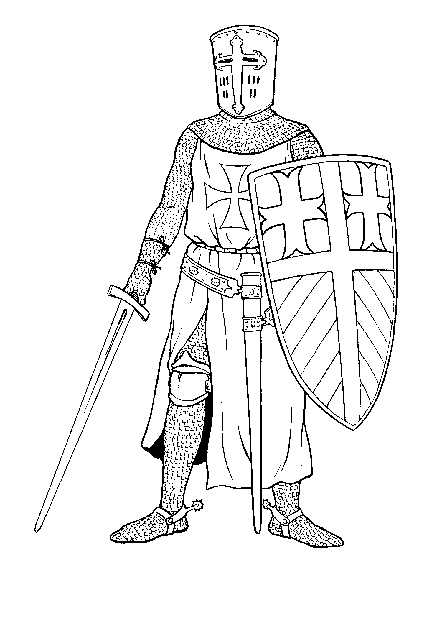 Coloring page - Knight Crusade