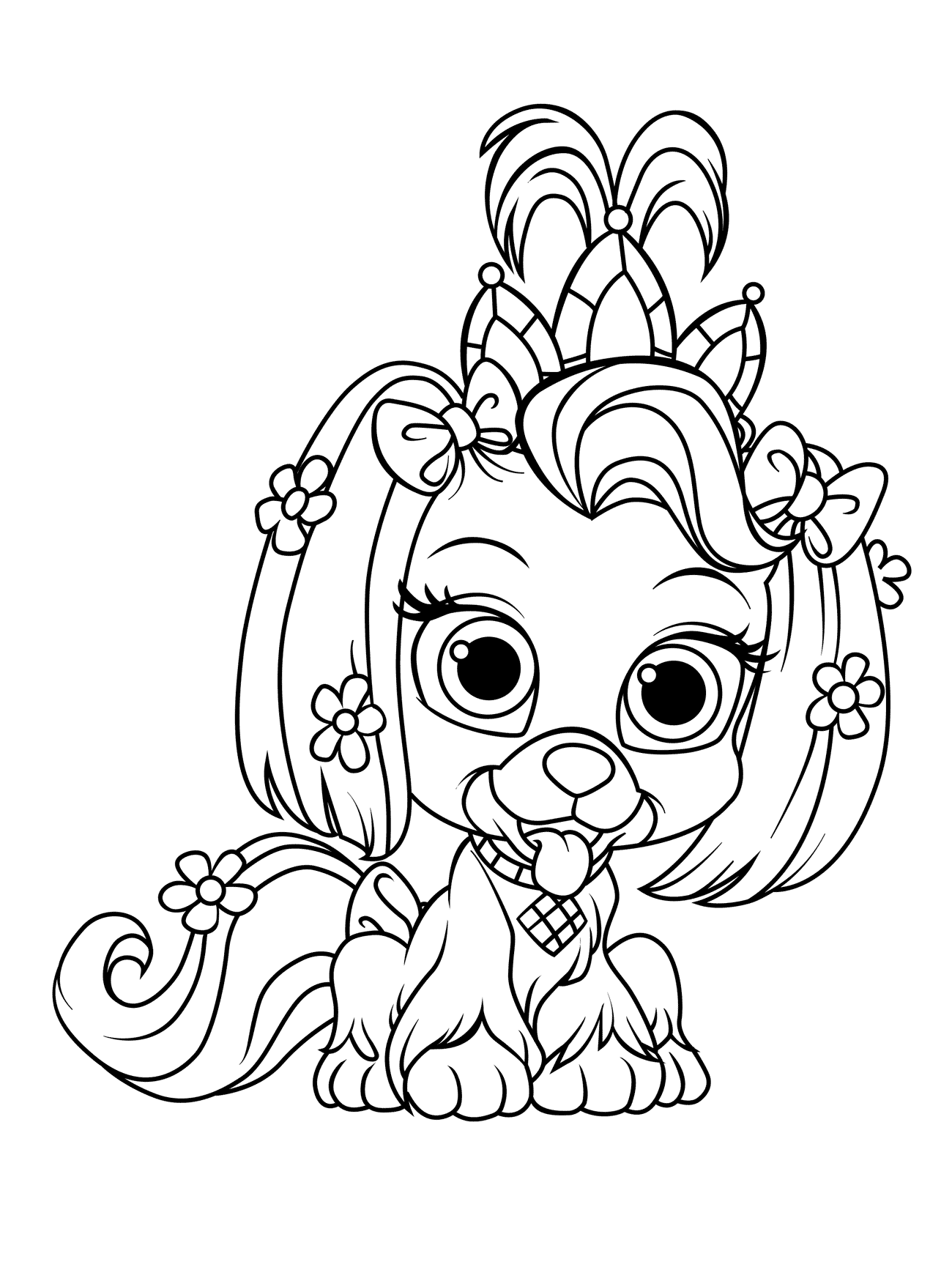 Download Coloring page - Puppy Chamomile