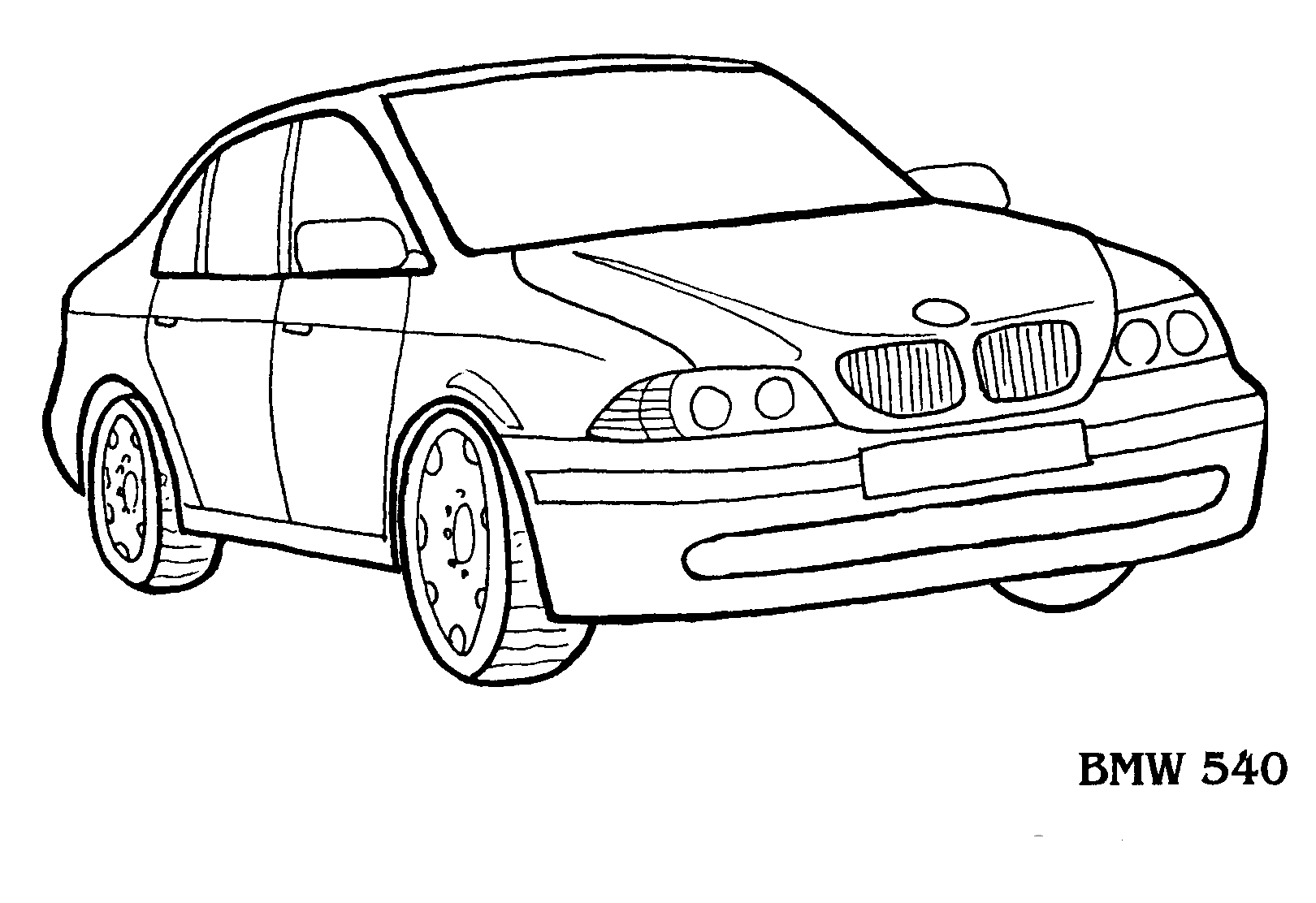 Download Coloring page - BMW 540