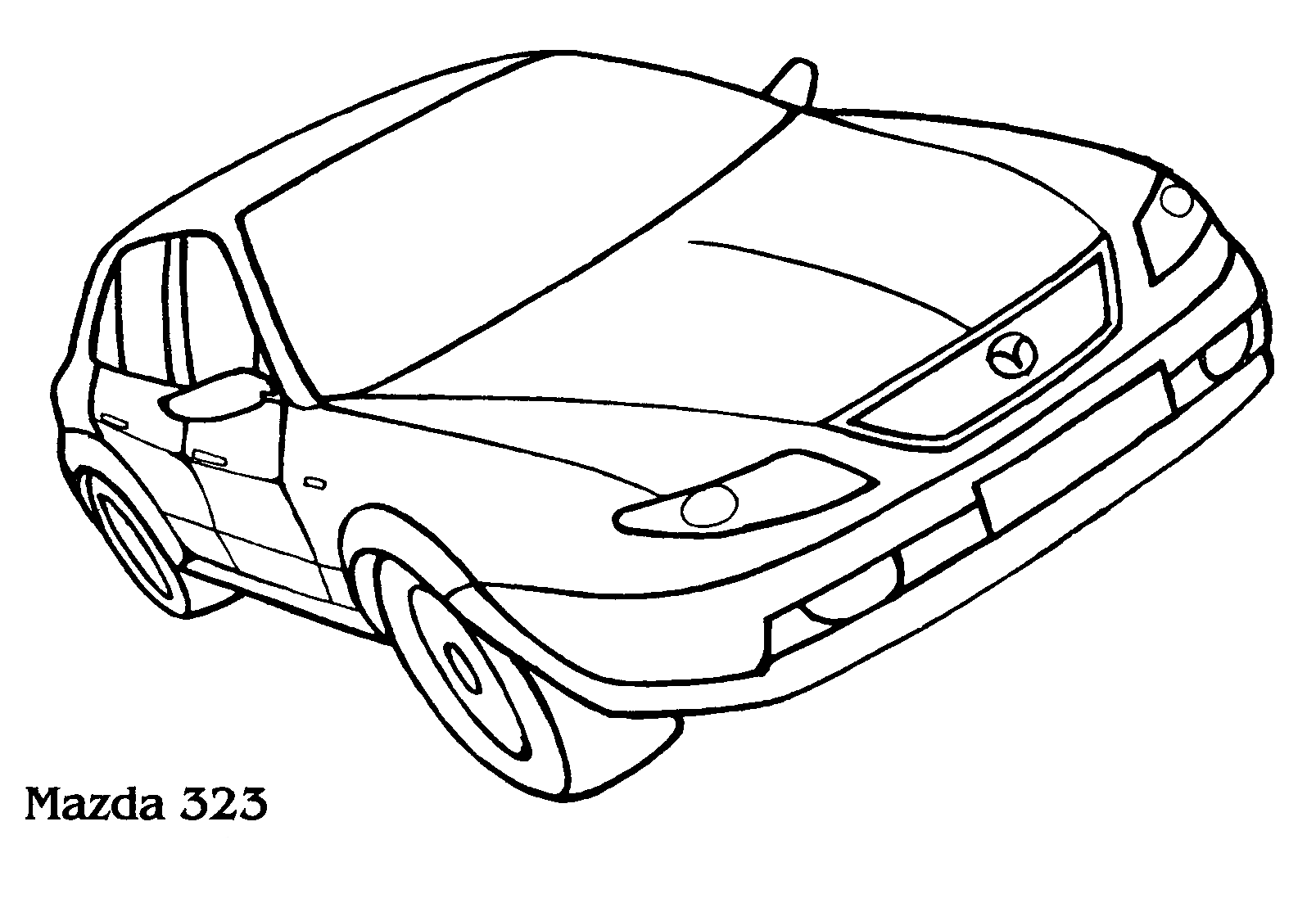 Coloring page Mazda 323