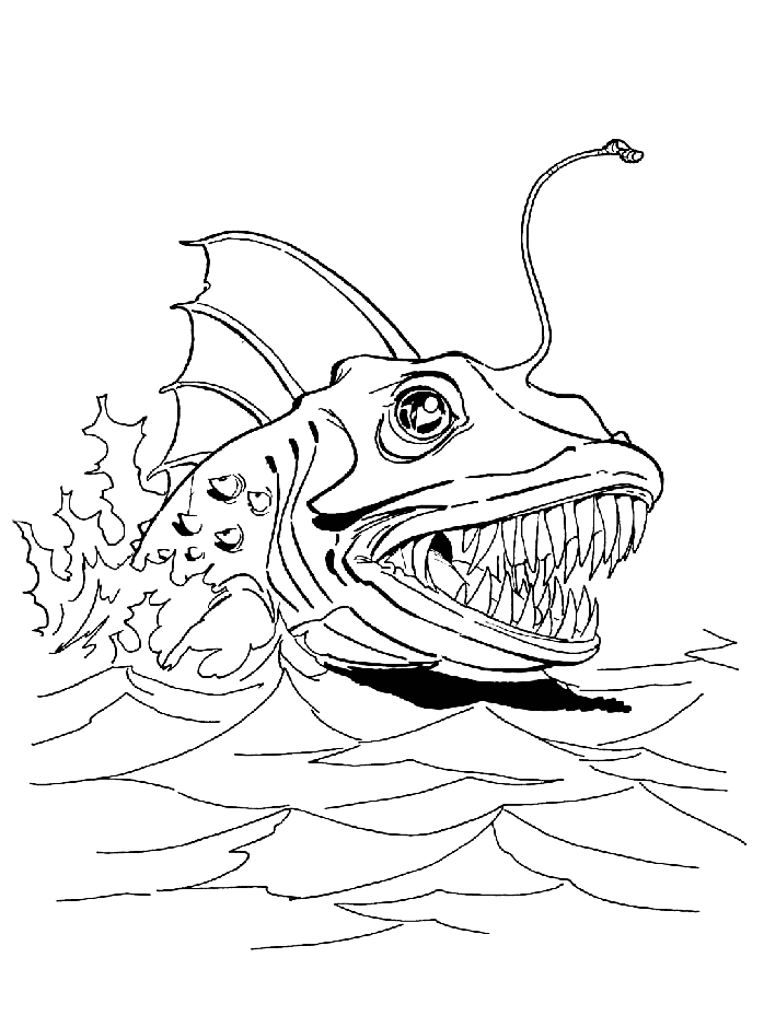 Sea Monster Coloring Pages For Adults Coloring Pages