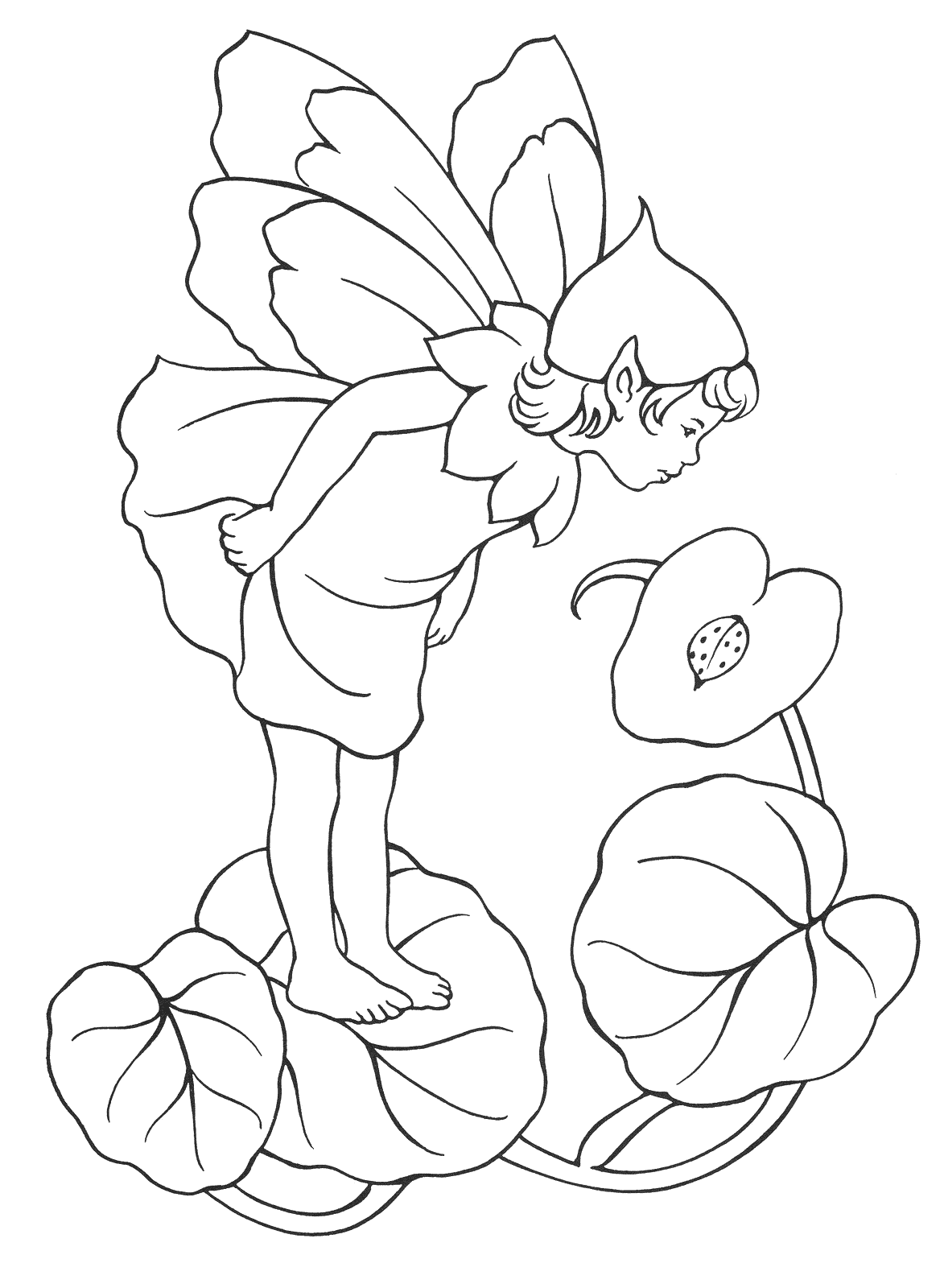 Coloring page - Little Elf