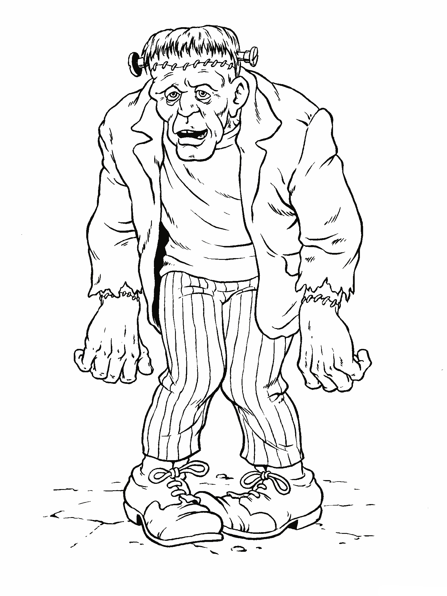 Coloring Page Frankenstein
