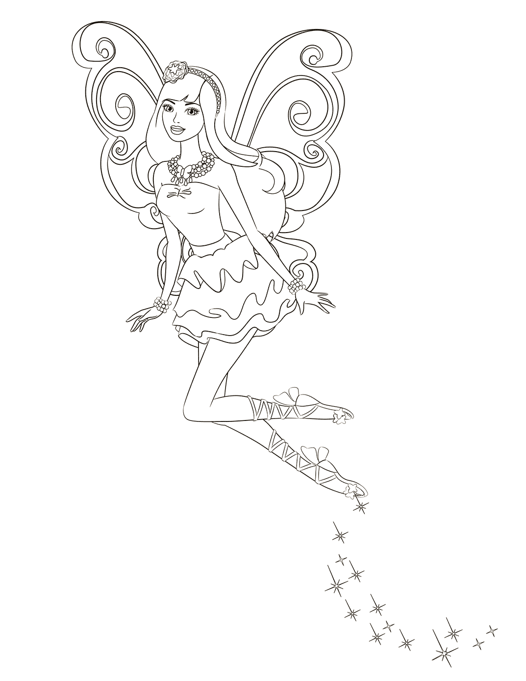 Coloring page   Magic Fairy Barbie