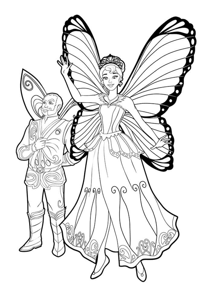 Coloring page   Barbie Queen