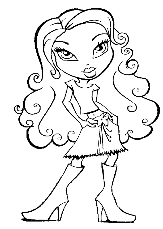 Coloring page - The fluffy hairstyle