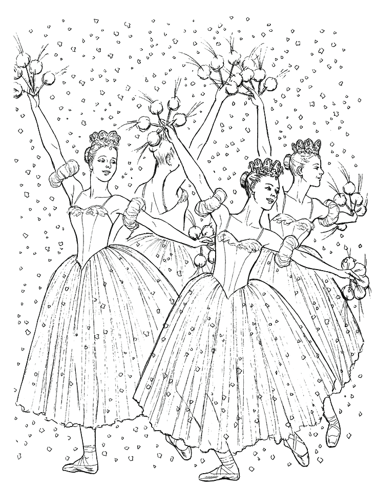 Coloring page - Magnificent costumes ballerina