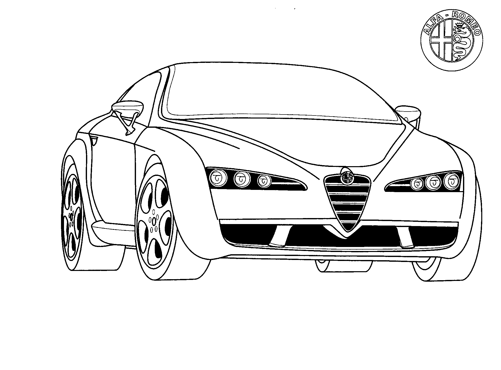 Coloring page - Alfa Romeo (Italy)