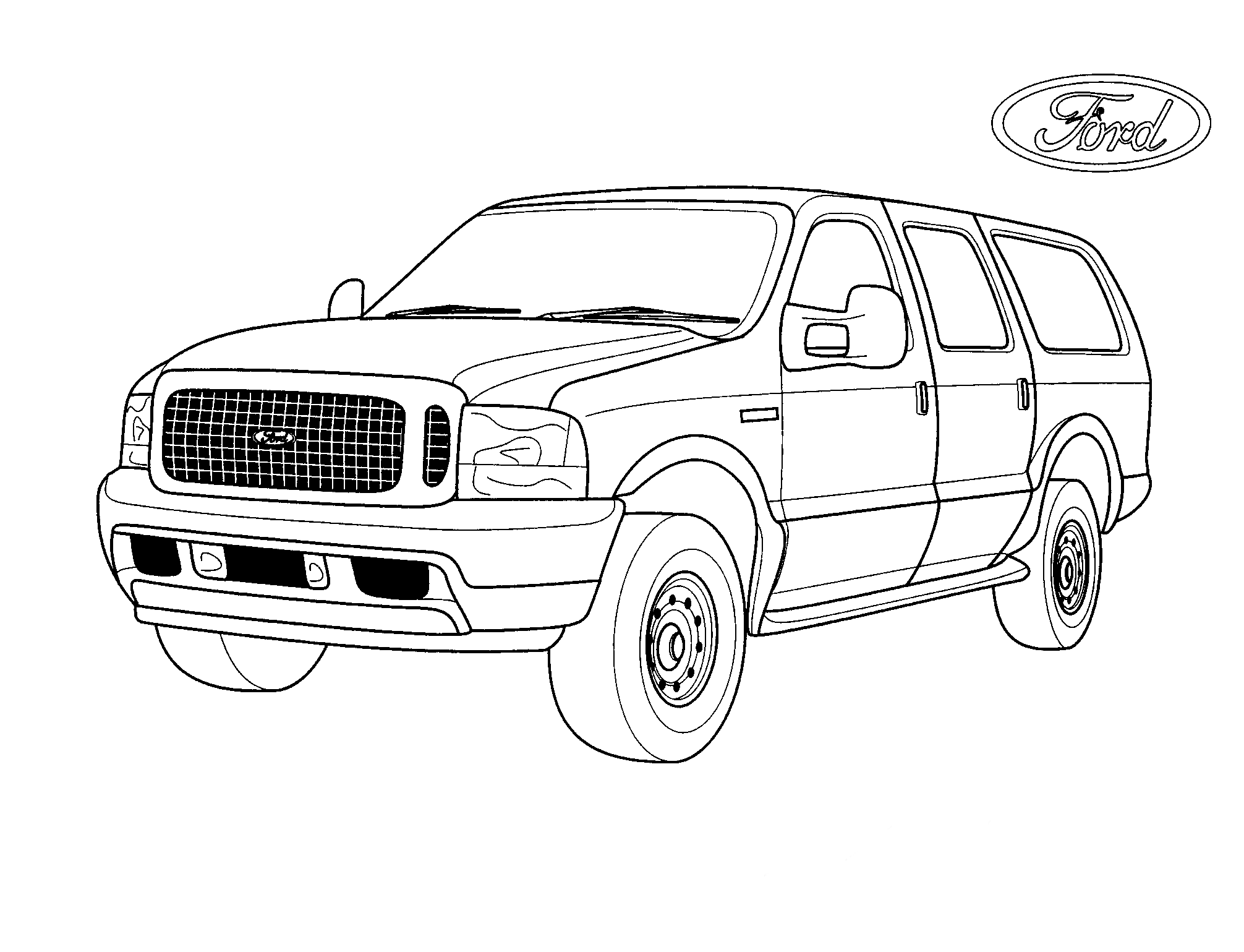 Coloring page  Oversized Jeep