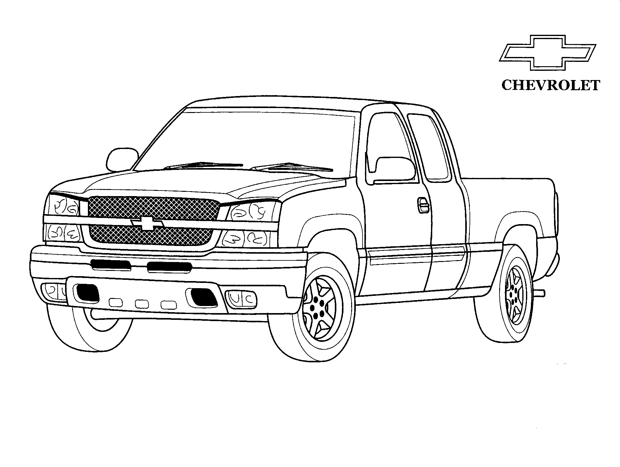 Coloring page - Truck Jeep