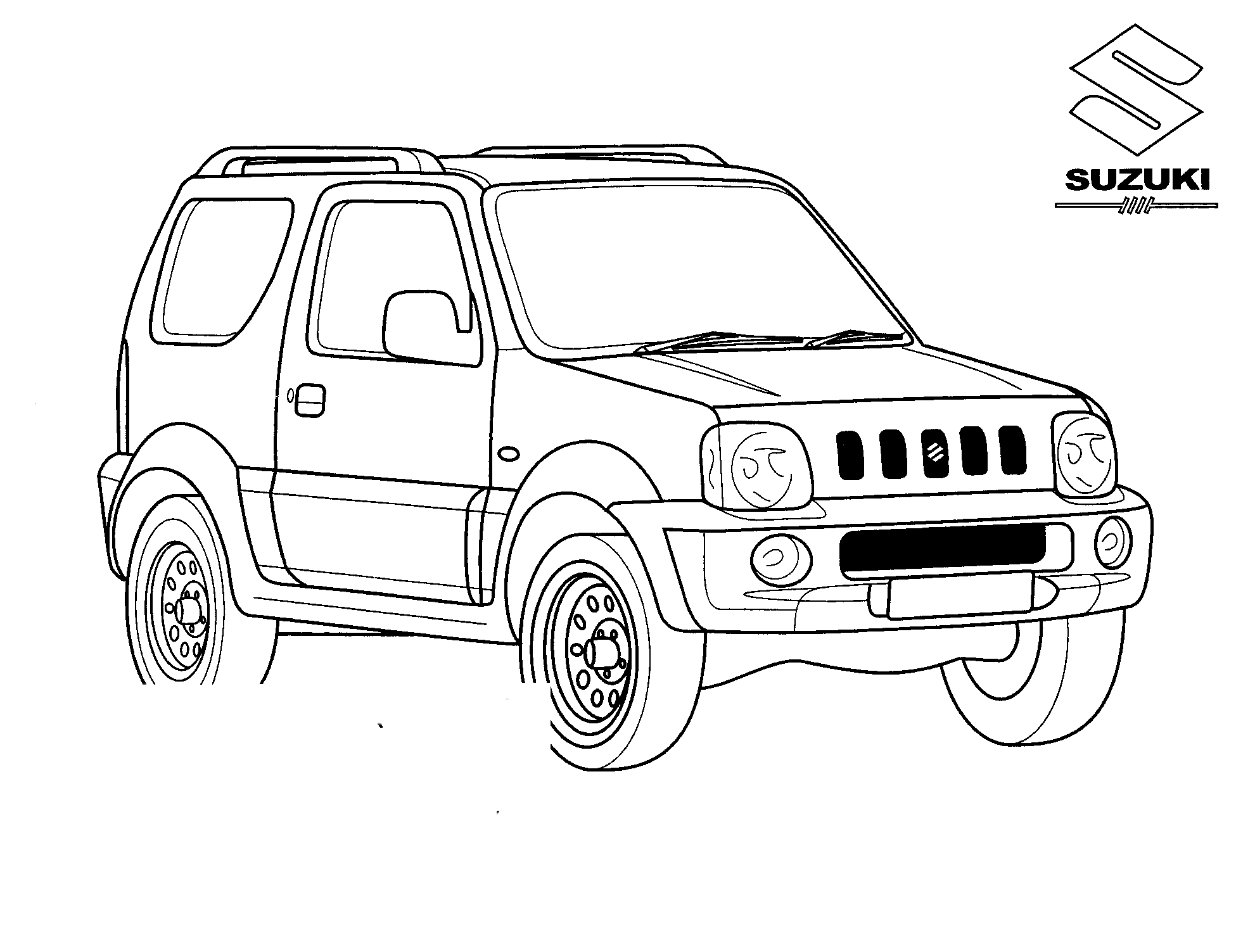 Coloring page - Jeep from japan