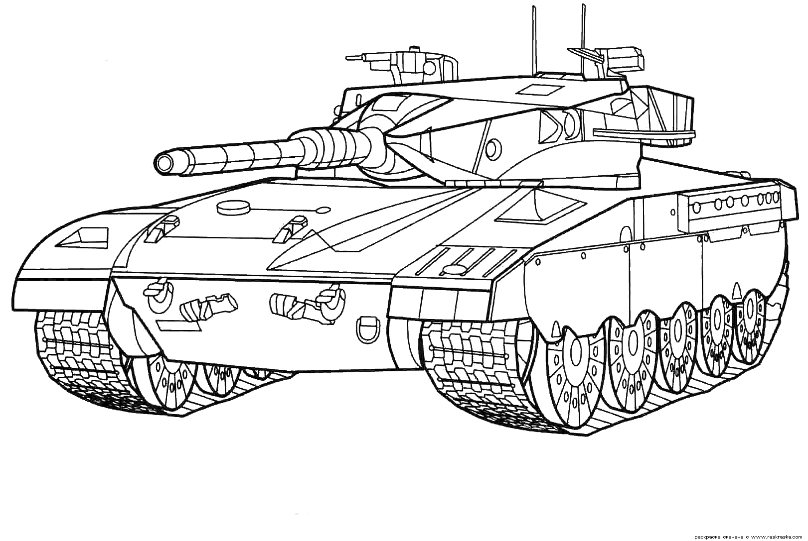 Coloring page - Battle Tank (Israel)