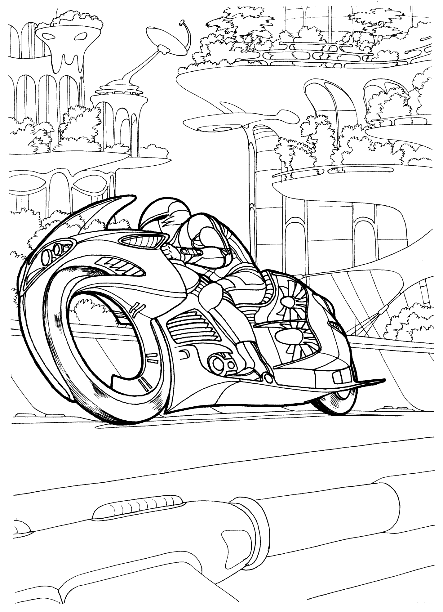 Download Coloring page - A prototype motorcycle